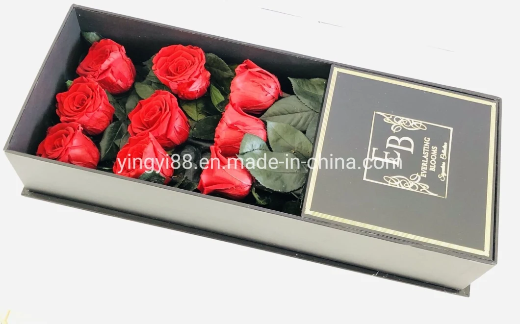 Acrylic Clear Preserved Fresh Flower Waterproof Packaging Box for Mmortalized Flower Display